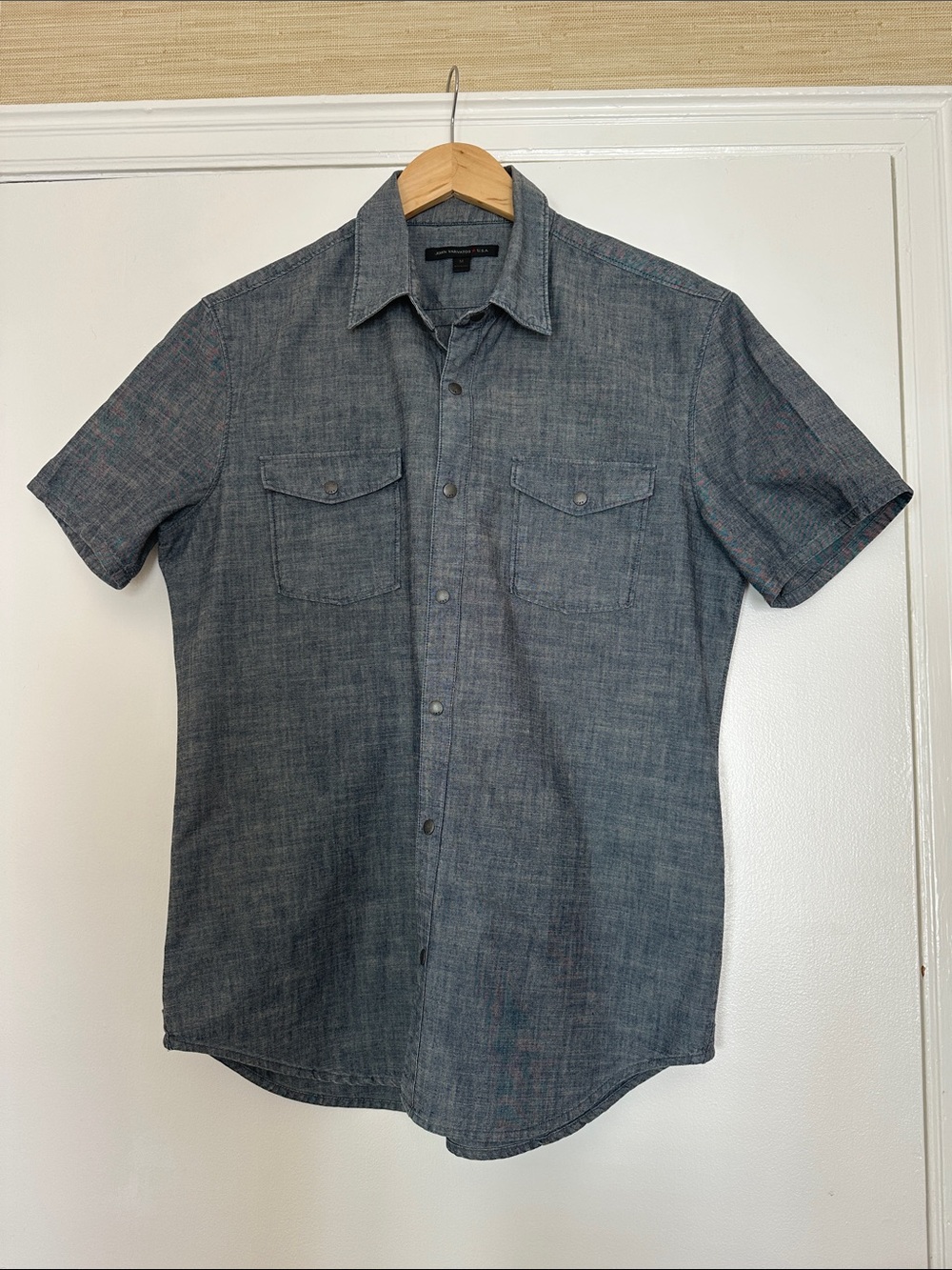 John Varvatos Short-Sleeve Denim Western Shirt